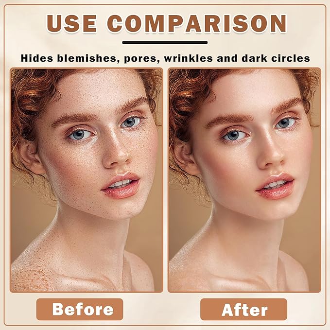 Airbrush Foundation Makeup Spray Full Coverage Foundation for Mature Skin,Long-lasting Airbrush Flawless Setting Spray,Waterproof Foundation for Smooth Radiant Skin (Natural/Warm Porcelain)