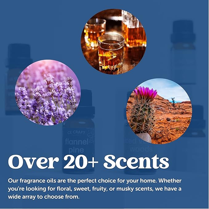 CANDECraftCo Premium Fragrance Oil – Diffuser Oils Fragrances Scented for Home, Candle Soap Making Supplies, Aromatherapy Blends for House (0.34 Fl Oz) (Champagne & Berry Mimosa)