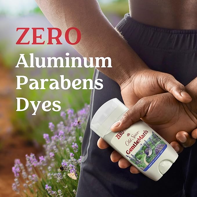 Old Spice GentleMan's Aluminum Free Dry Feel Deodorant for Men, 24/7 Lasting Freshness, Gentle on Skin with Skin Conditioners, Lavender + Mint Scent, 3.0 oz (Pack of 3)