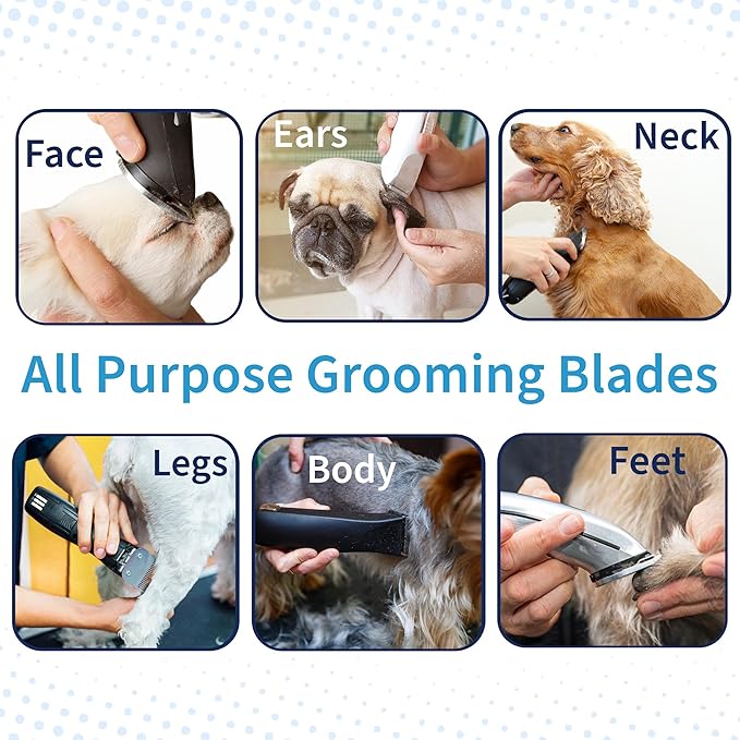 Detachable A Series Wide 9f Blade for Dog Grooming Cut Length 5/64" - 2.0mm Japanese Carbonized Steel Wide Blades for Dog Grooming Compatible A5 Series Clippers for Dogs Cat(9FW)