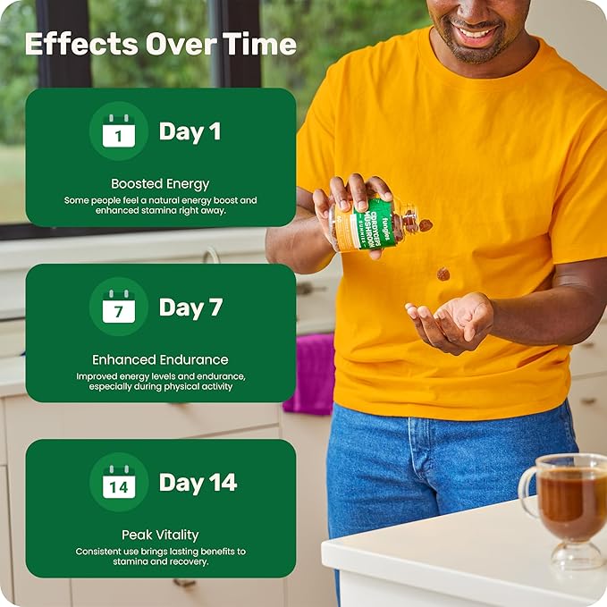 Fungies Cordyceps Mushroom Gummies, Mango & Pineapple Flavor - Mushroom Herbal Supplement Gummy for Adults Supports Endurance, Energy & Performance - Caffeine-Free Energy Gummies - 60 Servings