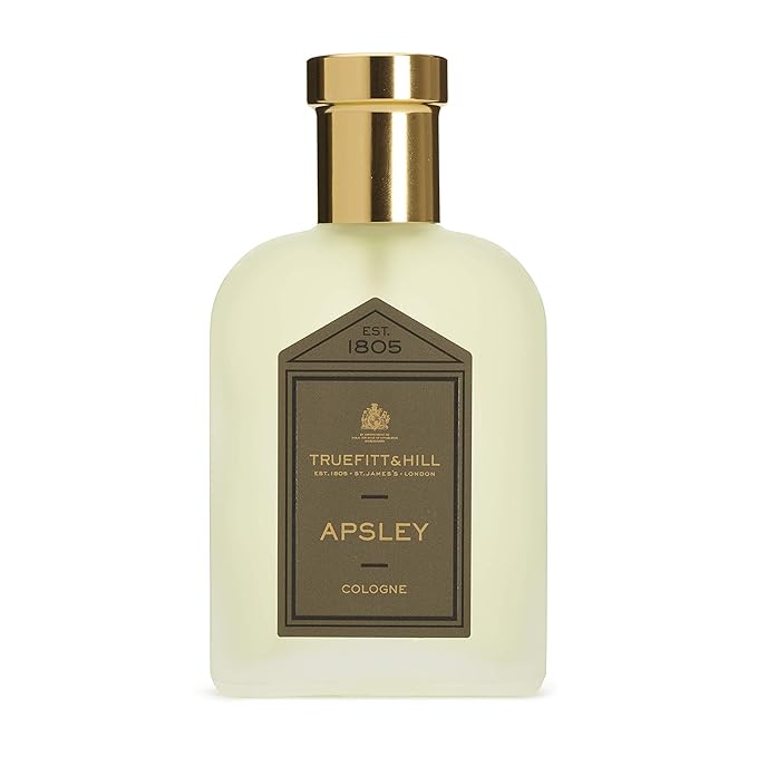 Truefitt & Hill Luxury Cologne - Apsley - Premium Long-Lasting Spice and Wood Men's Fragrance Presented in a Beautifully Etched Traditional Atomizer Bottle - 3.38 oz.