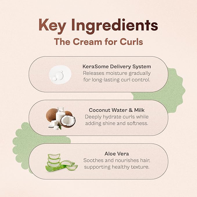 Nunzio Saviano The Cream for Curls – 118ml | Curl Treatment for Curly, Wavy Hair | Lightweight, Frizz Control and Long-Lasting Hold | Styling made easy with Coconut Water for Soft, Defined Curls