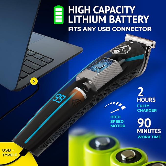 11-in-1 Men's Beard and Mustache Electric Trimmer Kit, Cordless Body and Nose Hair Razors, Set of Beard Clippers, USB Rechargeable Battery, Shaver for Men, Lifetime Self-Sharp Blades