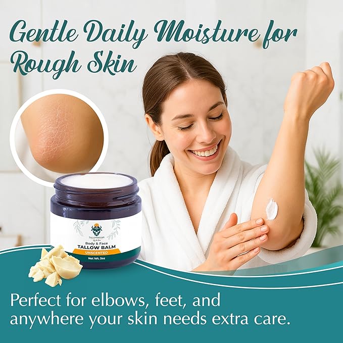 Dr. Dave's Primal Essence Grass Fed Beef Tallow Balm for Face and Body with Shea Butter, Organic Jojoba Oil, Honey, and Beeswax – Beef Tallow for Skin – Unscented Balm – 2 oz