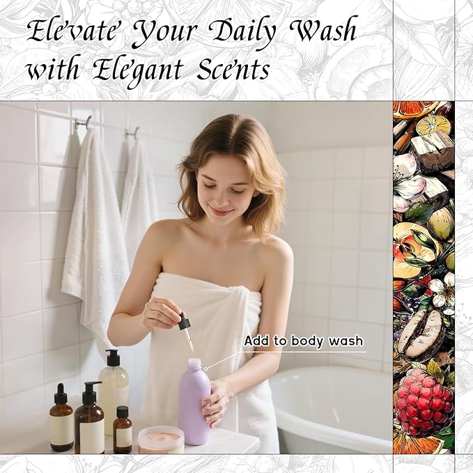 HIQILI Cherry Whispers‌ Fragrance Oil for Soap, Candle Making, Inspired by E.scd Cherry in-t.Air, Wool Dryer Balls, Home Luxury Scents for Laundry & Bathroom Use - 5.07 Fl Oz