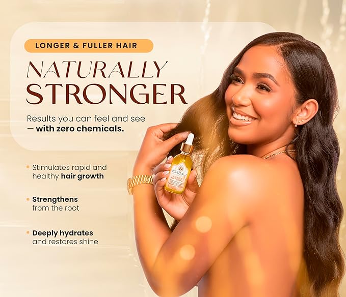 IUBA NATURAL HAIR GROWTH AND CARE Organic Scalp & Hair Oil – Natural hair oil for hair growth and repair – Strengthening hair treatment oil for women & men – Dry scalp solution 2 oz