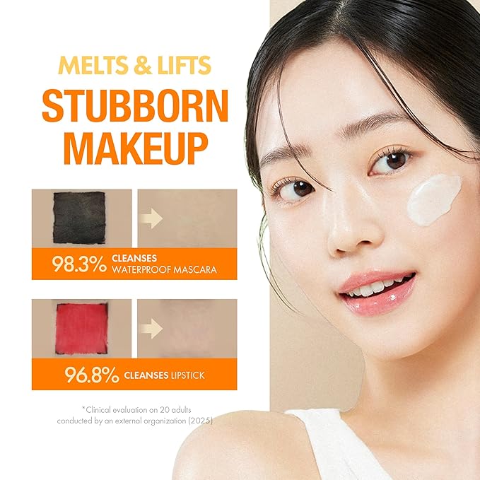 KAHI Cleansing Balm Nourish Care Carrot - Makeup Remover Balm with Carrot Seed Oil, Shea Butter & Cranberry Scrub - Gentle Exfoliating Korean Skincare 1.69 oz