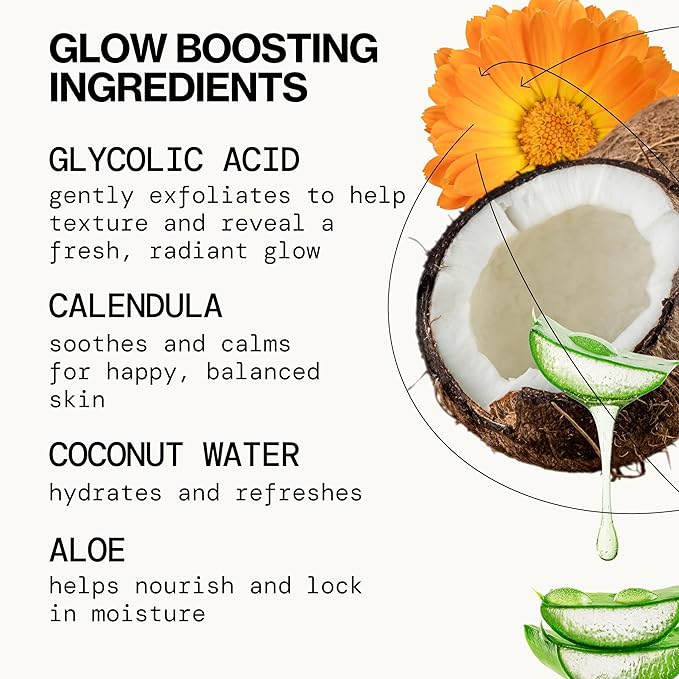 Pacifica Beauty | Glowing Makeup Remover Wipes | Gycolic Acid, Coconut Water, Aloe Infused | Daily Cleansing + Exfoliating | Clean Skin Care | Plant Fiber Facial Towelettes | 4 Count | Vegan