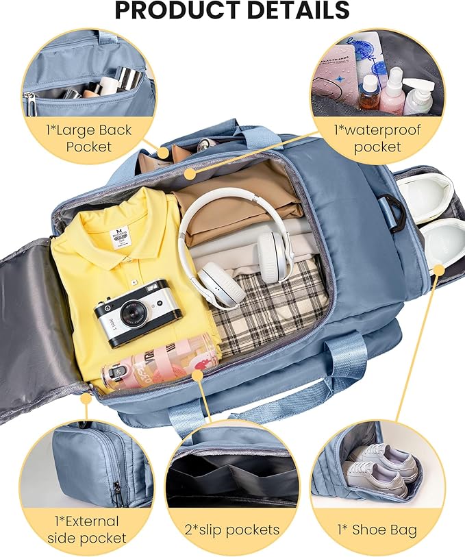 Birthday Gifts for 3 4 5 6 7 8 9 10 11 12 13 Year Olds Kids, Initial Gym Bags with Shoe Compartment, Dance Bag for Girls, Kid Overnight Bags, Small Travel Duffle Tote (Letter K)