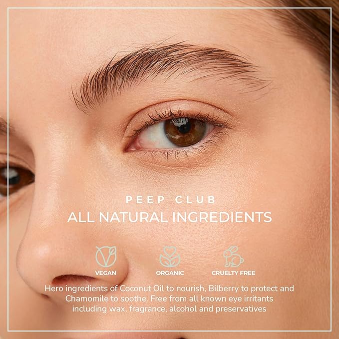 Peep Club All Natural Eye Makeup Remover Wipes – Perfect for Sensitive Eyes, Optometrist Formulated, Tea Tree Oil Free, Cleansing, Nourishing, Coconut Oil, Chamomile, Bilberry, 30 Pack