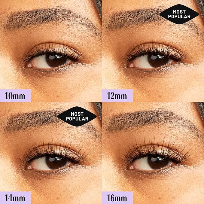 Lilac St - Dawn Natural Faux Eyelash Clusters (14mm) - No "Makeup" Look - DIY Lash Extension Wisps - Lightweight & Lifelike - Lasts 10 Days - Cruelty Free, Vegan, Women Founded - 10 Lashes