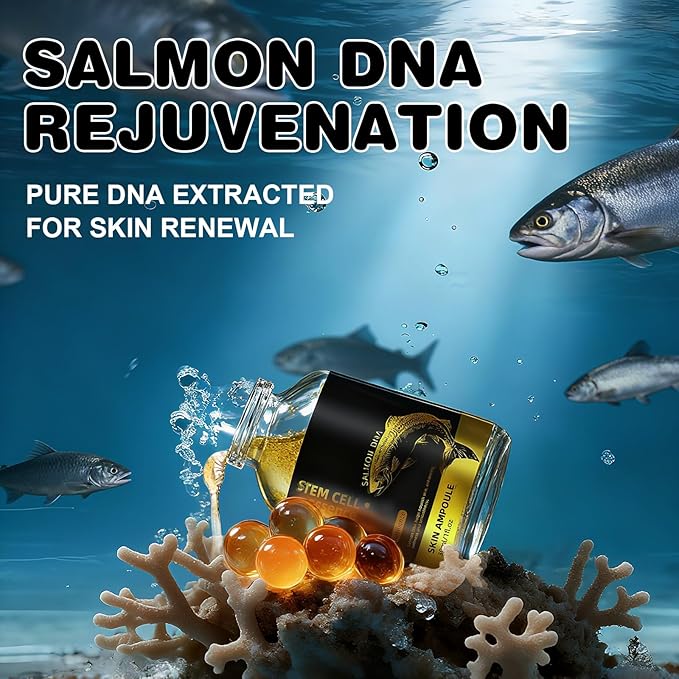 Salmon DNA Serum – 2 Pcs Salmon DNA Microneedling Serums for Face and Body, Anti-Aging Hydration Booster, Skin Repair, Brightening & Firming Serum for Use with Microneedling, Derma Roller & Pen
