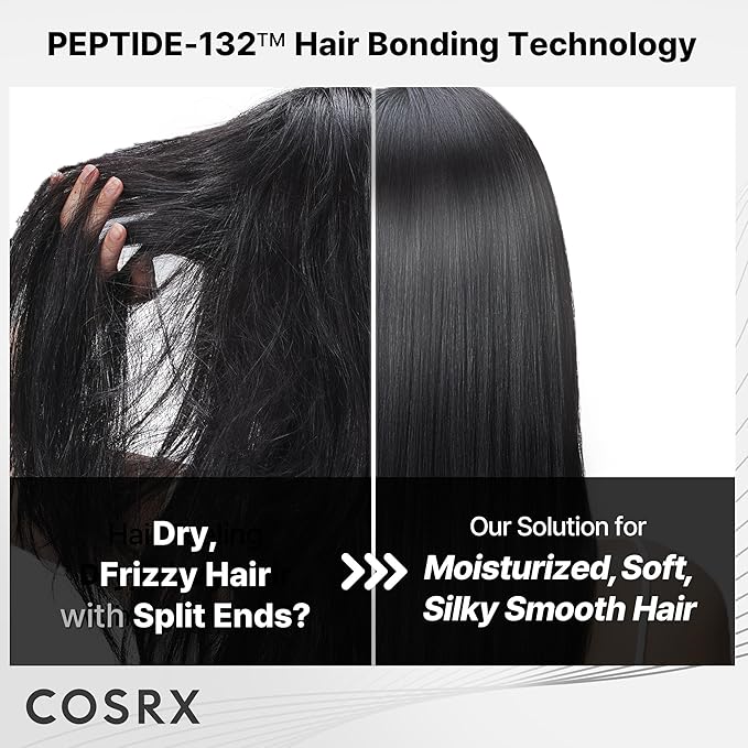 COSRX PEPTIDE 132 Hair Bonding Oil Serum, Travel Size Keratin Treatment for Frizzy, Damaged, Dry Hair – Repairs Split Ends, Adds Hair Gloss – For All Hair Types, Stocking Stuffers – 0.94 fl oz