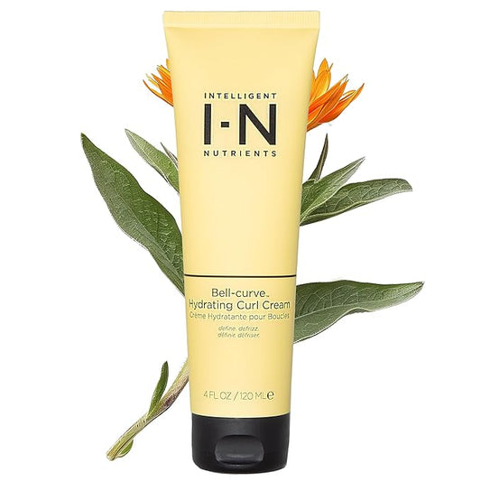 Bell-curve Curl Cream for Curly Hair – Defines, Softens & Controls Frizz, 97% Natural, 11% Organic, Vegan, Clean Beauty, with Safflower Seed Oil & Aloe, Lightweight Moisture & Shine, 4 oz