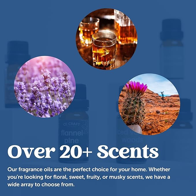 CANDECraftCo Premium Fragrance Oil – Diffuser Oils Fragrances Scented for Home, Candle Soap Making Supplies, Aromatherapy Blends for House (0.34 Fl Oz) (2-Pack, Peach Spell)