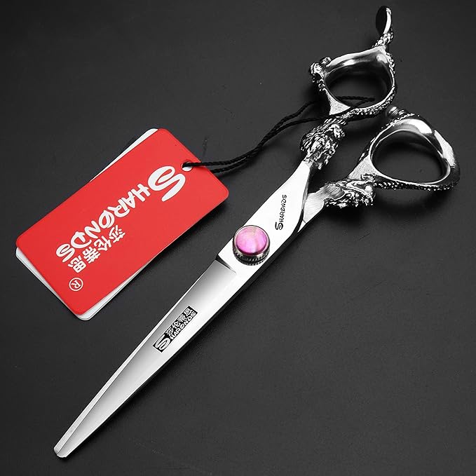 SHARONDS Hair Cutting Scissors Hairdressing Scissors Thinning Scissor Professional Barber Salon Home Shear For Men Women Pet (6 inch)