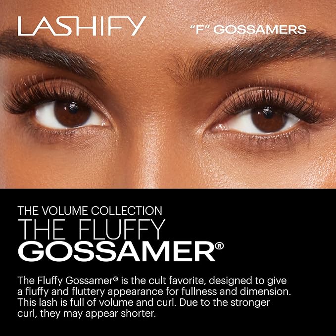 Lashify Fluffy 10mm Gossamer DIY Eyelash Extensions Refill, Truffle Color, Easy False Lashes To Add Fullness and Dimension