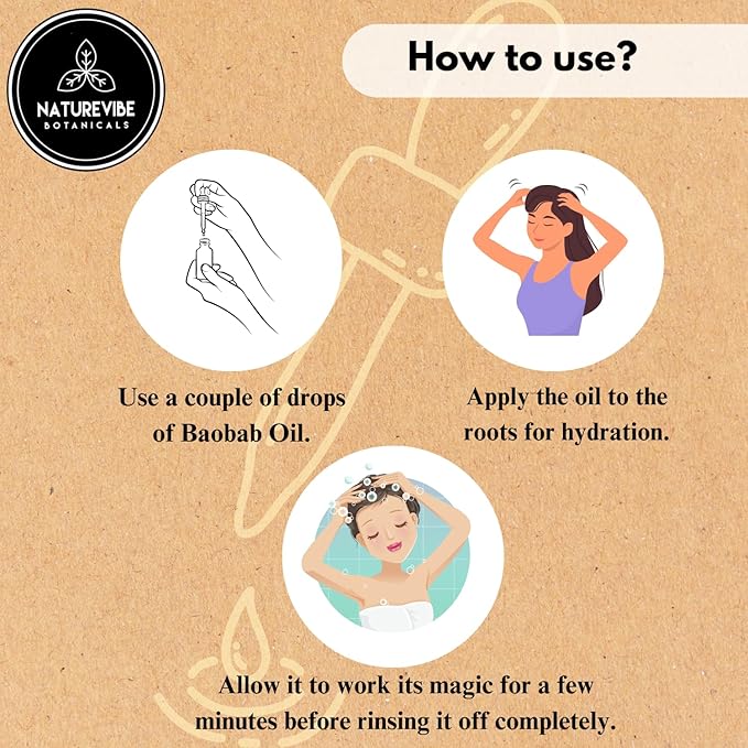 Naturevibe Botanicals Baobab Oil 32 Ounces | 100% Pure and Natural | Great for Skin Care and Hair Care