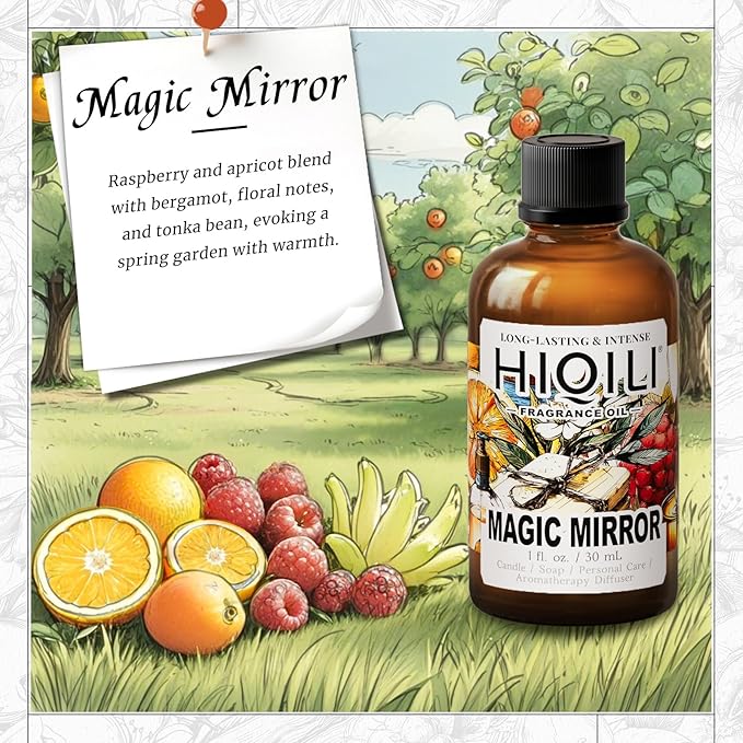 HIQILI Magic Mirror Fragrance Oil for Soap, Inspired by A.Su Ana-Sui, Candle, Women's Perfume Making, Floral Fruity Scents for Essential Oil Diffuser - 1Fl Oz
