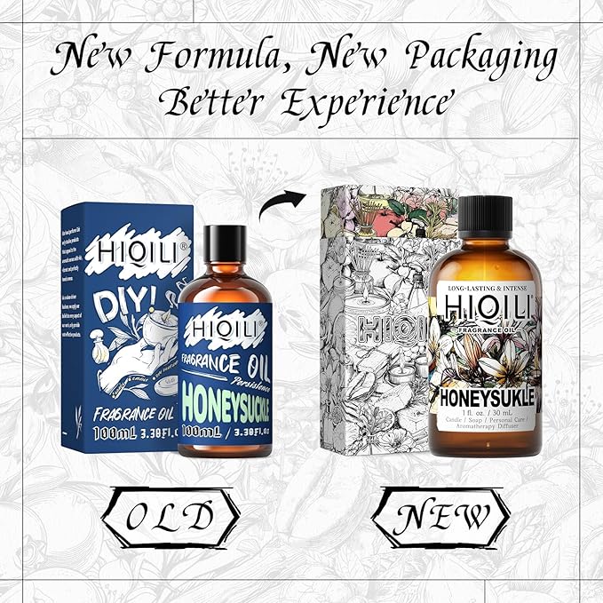 HIQILI Honeysuckle Fragrance Oil for Home Diffuser, Prefect for Candle & Soap Making, Relaxation, Beautiful Gifts - 1 Fl Oz