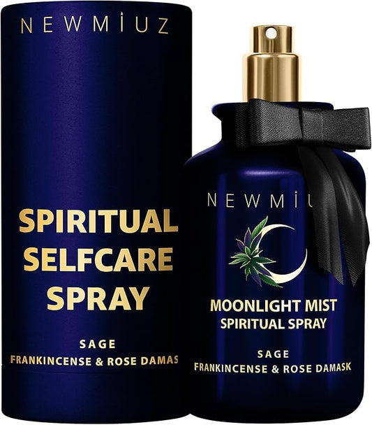 Clearing Sage Smudge Spray Mist Spiritual Aromatherapy for Stress Relief Success Prosperity Frankincense Rose Natural Essential Oils Destress Gift