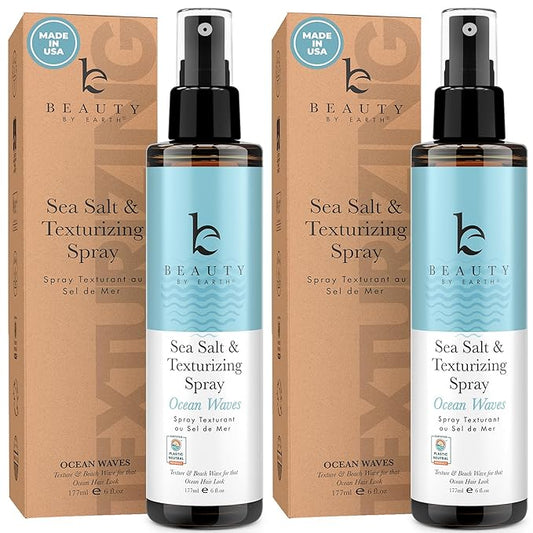 Sea Salt Spray for Textured Beach Waves & Volume - USA Made with Organic Ingredients, Texturing & Volumizing Spray for Fine Hair for Men & Women
