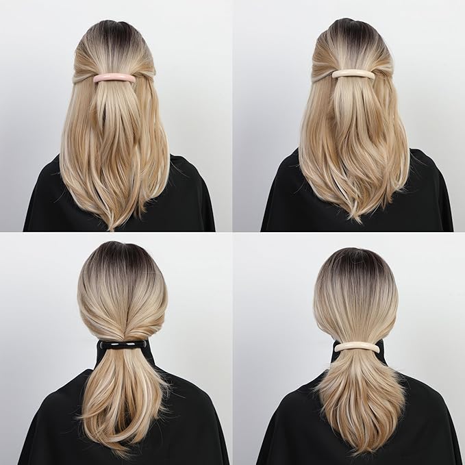 Stylish Tortoise Shell Hair Clip - Autoclasp Barrettes For Styling in an Updo, Bun, Ponytail - Strong Korea Made Accessory for Thick, Medium Volume Hair - Set of 3 Pieces, 3 Colors