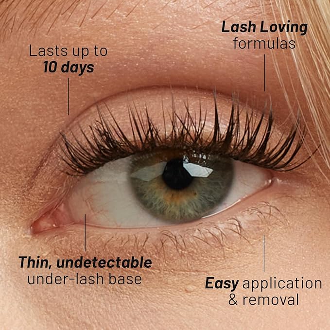 Lilac St - Feather Natural Faux Eyelash Clusters (10mm) - Dynamic & Fluttery Volume - DIY Lash Extension Wisps - Lightweight & Lifelike - Lasts 10 Days - Women Founded, Cruelty Free, Vegan - 10 Lashes