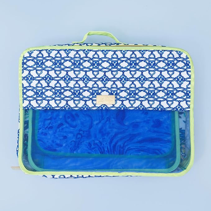 Lilly Pulitzer Packing Cubes Set of 3, Small, Medium & Large Suitcase Organizers, Travel Must Haves for Luggage, Assorted