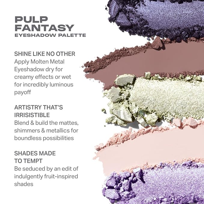 Morphe Pulp Fantasy Artistry Palette - Foil-Effect Eyeshadow Palette with Matte, Shimmer & Foil Finishes - Violet, Rich Taupe & Brown Eyeshadow with Luminous Payoff (0.35 oz)