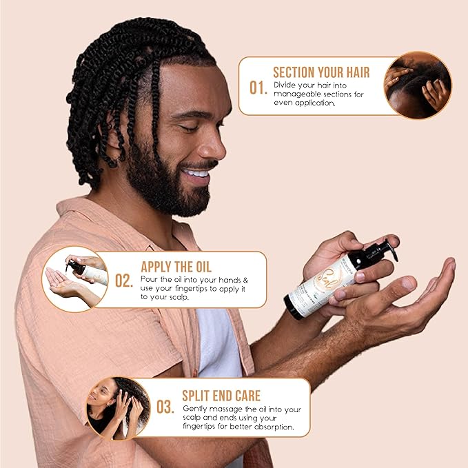 Afrocenchix Seal - Jojoba Oil for Afro and Curly Hair - Moisture Locking Pure and Natural Joba and Castor Oils for Shine, Growth, and Thicker Healthier Hair - Organic Vegan Formula - 200ml (7oz)