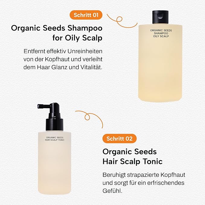 Whamisa Organic Seeds Hair Scalp Tonic, Fermented Postbiotic Formula for Revitalizing Scalp, Scalp Conditioning, Root Care, Hair Growth, Dry Scalp, Cooling (165ml)