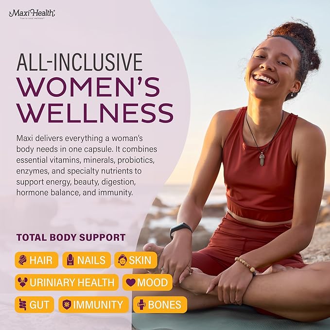 Womens Multivitamin – Methylated Multivitamin for Women with 23 Key Vitamins C, D, B6, B12, Calcium, Probiotics, Biotin & More – Energy, Skin, Nails & Gut Health Support – Kosher (90 Capsules)