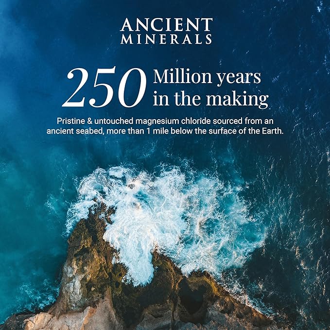 Ancient Minerals Ultra Magnesium Oil Spray Bottle of Pure Genuine Zechstein Magnesium Chloride - Topical Skin Application (8oz)