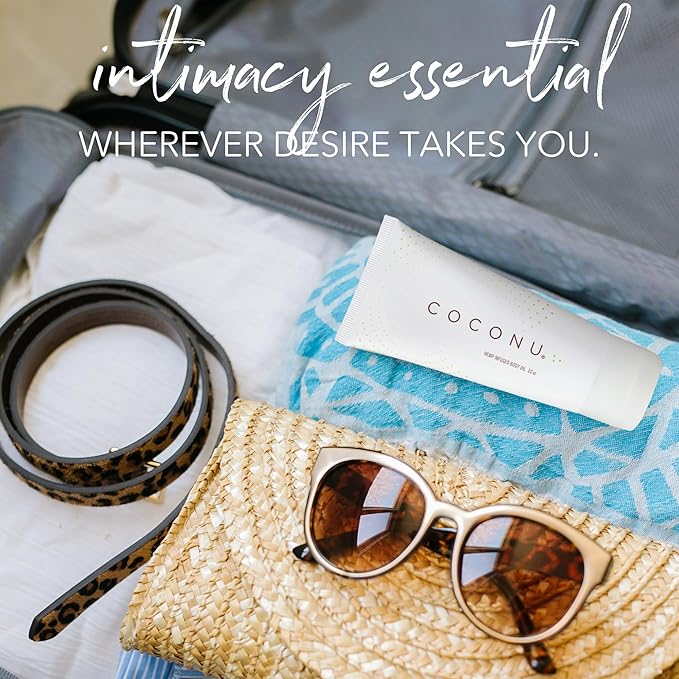 Coconu Hemp Infused Moisturizing Oil | Organic Coconut Oil Formula | Nourishing Skin Oil | Fragrance-Free | 3 oz