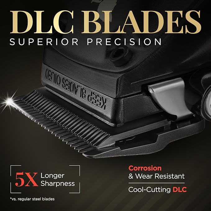 Fagaci Professional Hair Clippers for Men with Superior Precision, 5X Longer Sharpness Professional Barber Clippers Cordless with 2 Blades Fade & Taper, Brushless Motor Mens Hair Clipper Cordless Set