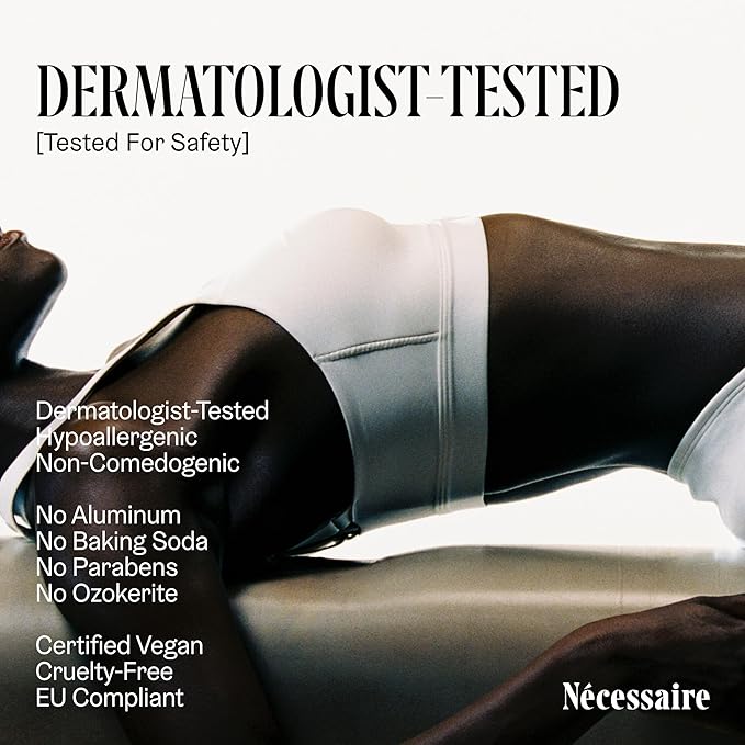 Nécessaire The Deodorant Fragrance-Free | Natural Aluminum Free Deodorant For Women & Men. Extra Strength Treatment with Mandelic Acid. Free of Baking Soda, Ozokerite & Parabens (2x 75 g/2.5 oz)