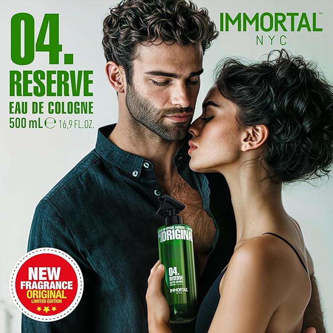 Immortal NYC Reserve 04, After Shave Spray Body/Face Men's Cologne,17 oz - Exclusive Barbers - Softens Skin - Refreshes/disinfects and Relieves Face and Skin - Moisturizing Formula After Shaving