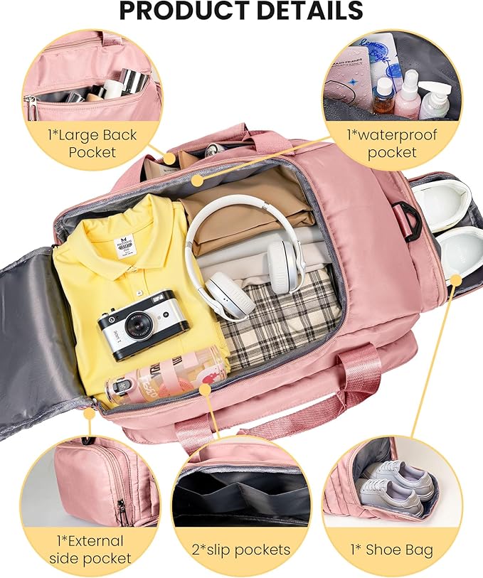 Birthday Gift for Daughter Granddaughter, Initial Gym Bags with Shoe Compartment, Dance Bag for Girls, Monogram Kid Overnight Bags, Small Travel Duffle Tote-Teen Girl Gifts (Letter Y)