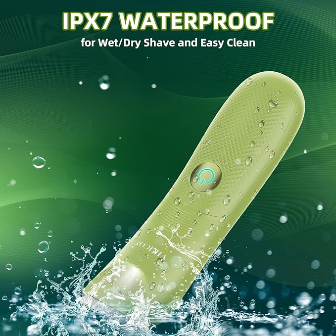 VIKICON Ball Trimmer for Men, Waterproof Groin & Pubic Hair Trimmer for Men w/Light & Ceramic Blade, Manscape Body Groomer Kit, Electric Razor Shavers - No Nicks, Gifts for Him