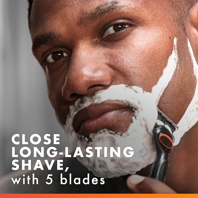 Gillette Fusion5 Power Razor Blades for Men, 5-Blade Razor Refills, 8 Count, Holiday Gifts for Men