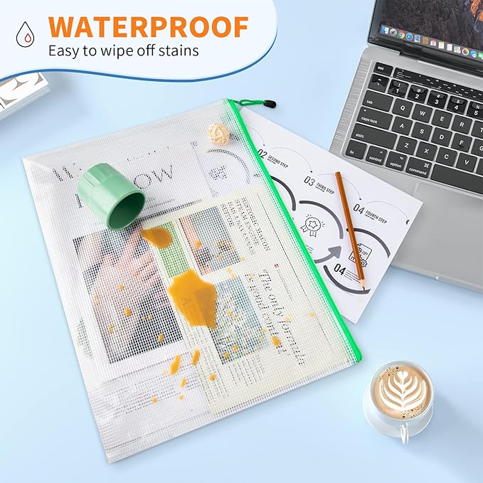 Umriox 32PCS 16 Colors Small Zipper Pouch, 9.5 x 7.1 in, Zipper Bags for Puzzles, School Office Supplies and Travel Storage