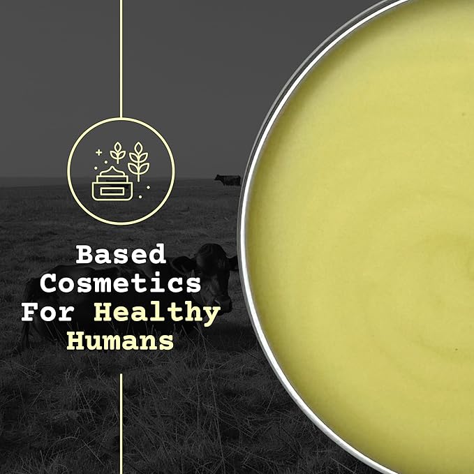 The Tallowed Truth F-Balm Tallow – Grass-fed, Grass-finished Tallow – 5 Ingredients Only – Canadian-made All Purpose Tallow Balm – Made in Canada – Tallow for Face & Body (2 oz (1-Pack), Original)