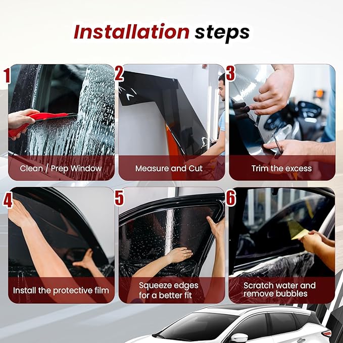 Car Window Tint, 2 PLY 35% VLT Premium Carbon HD Window Roll for Car, Home 36" in x 100'Ft Automotive Car Tint Privacy Film with Strength Adhesive, Blocks UV/IR Rays, Reduce Heat & Glare