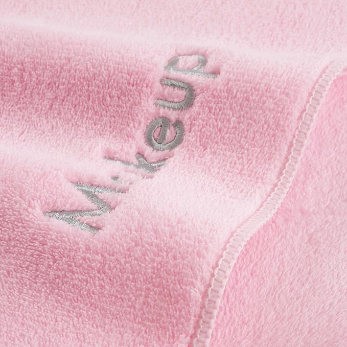Arkwright Makeup Towels - Pack of 6 - Ultra Soft & Gentle Microfiber Coral Fleece Washcloth Face Make Up Remover, Reusuable Eraser Cloth Essentials for Hosts & Artists, 13 x 13 in, Pink