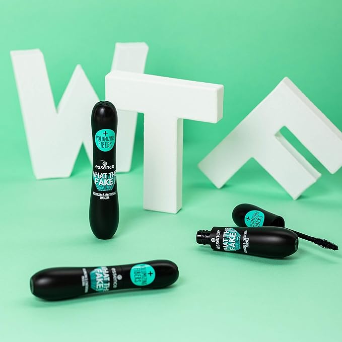 essence | What the Fake! Volumizing & Lengthening Fiber Mascara | Paraben Free | Cruelty Free (Pack of 3)