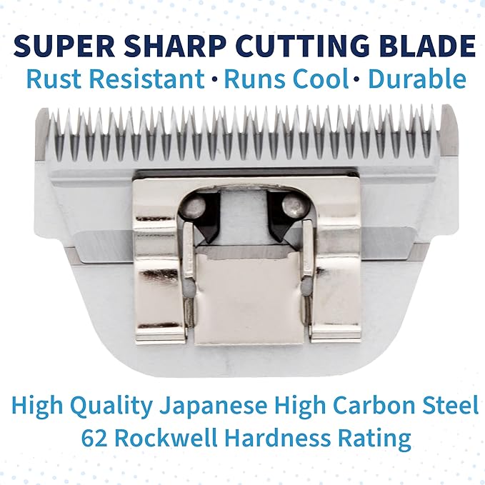 Detachable A Series Wide 4f Blade Dog Grooming Cuts Length 3 3/8" - 9.6mm Japanese High Carbon Steel Dog Grooming Blade Supplies | Detachable Blade Clippers (Compatible A5 Series(B4FW)