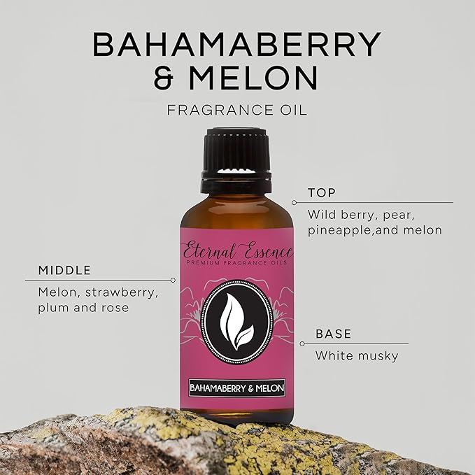 Eternal Essence Oils Bahama Berry & Melon 30ml Premium Fragrance Oil - for Candle, Soap Making, Aromatherapy, Diffusers, Home Care, & Humidifiers