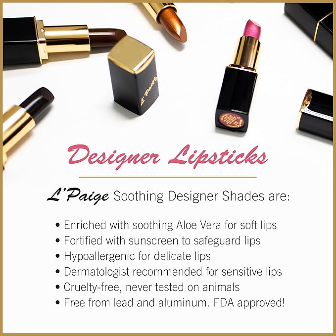 L'Paige L52 - PLUM MAUVE Designer Lipstick | Aloe Vera Based, Long-lasting, Moisturizing